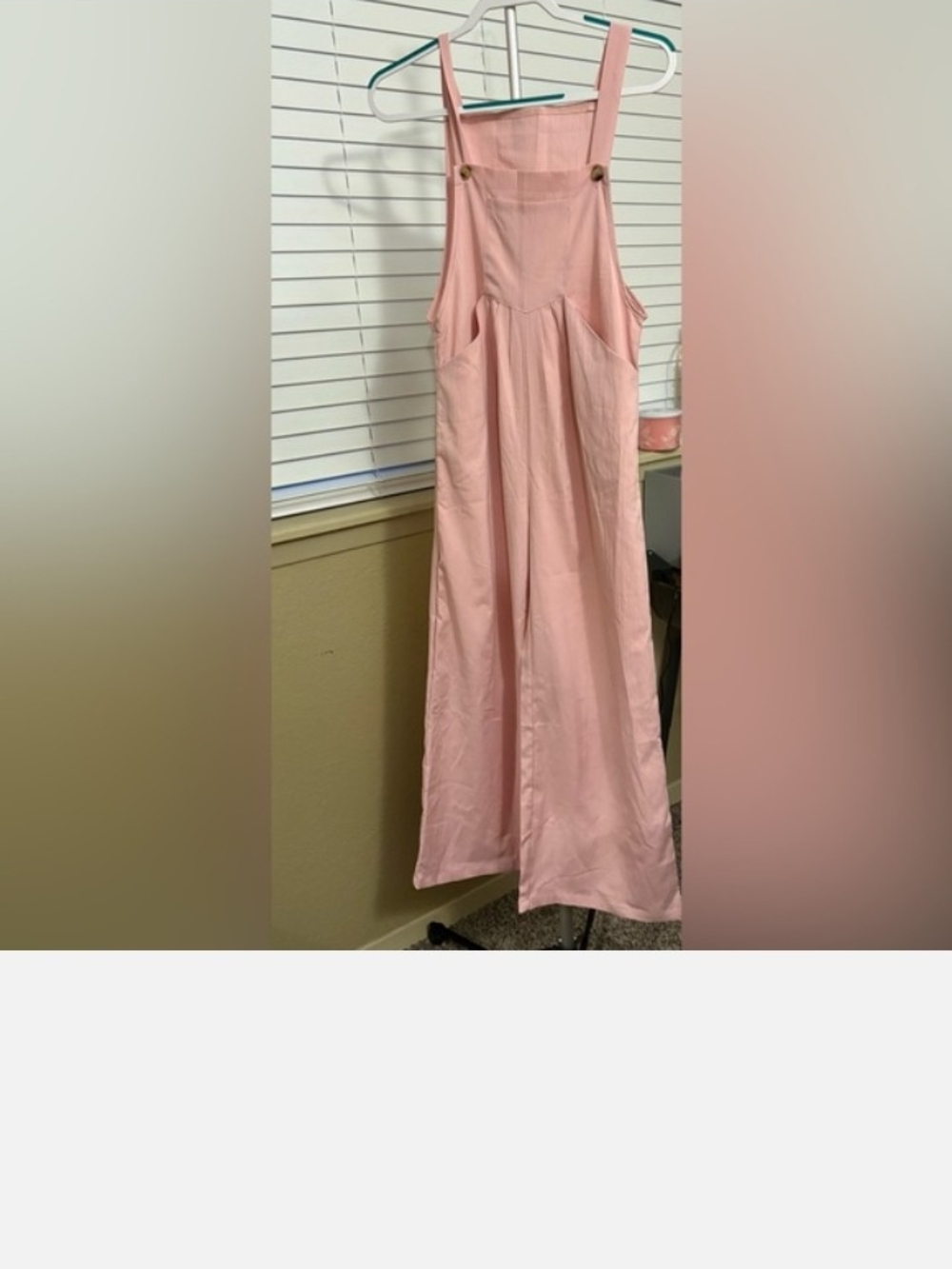 Halara Small Women's Light Pink Wide-Leg Overall Jumpsuit Onesie Outfit 2 4 6
